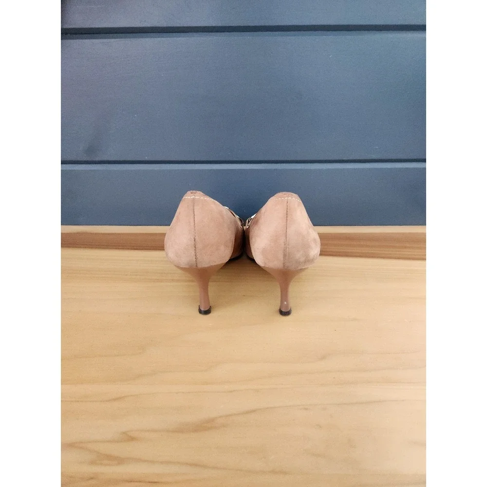 BCBG Tan Suede‎ Pointy Toe Heels